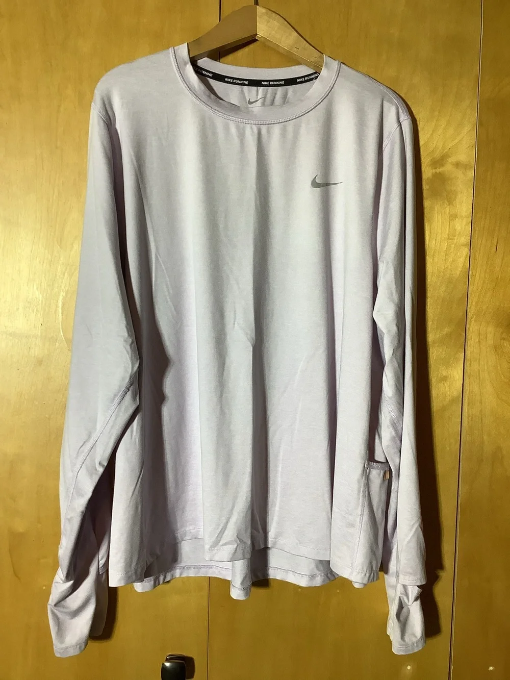 Nike Running pale lilac long sleeved tee, size 2X